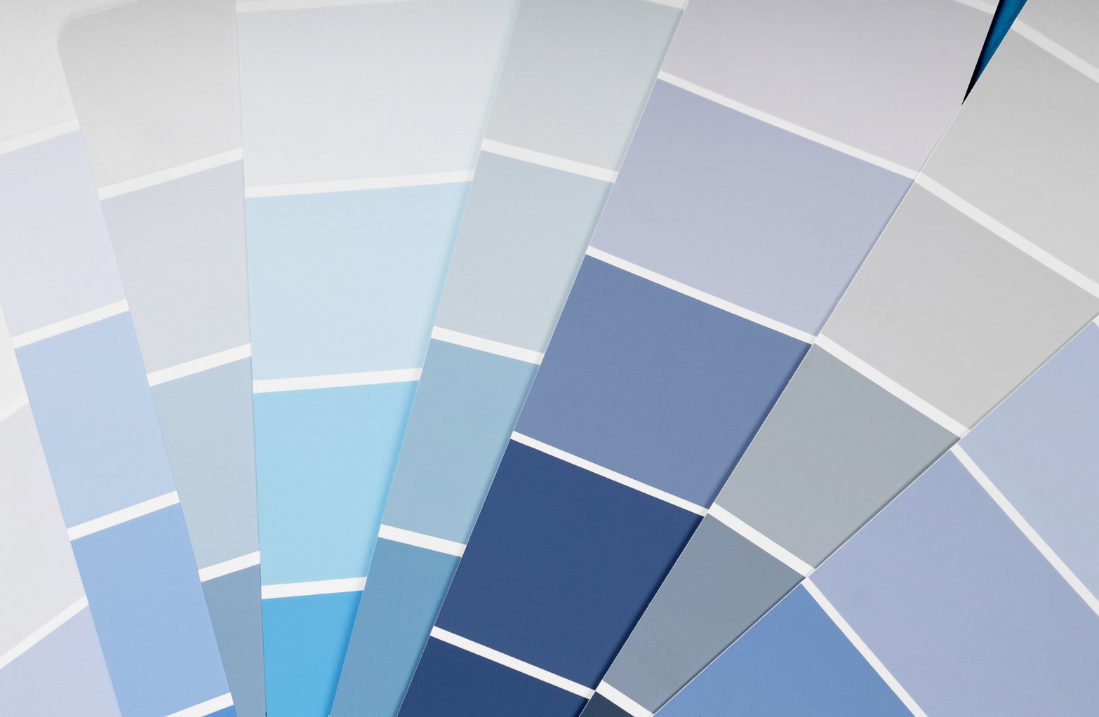 Blue Color samples palette design catalog.